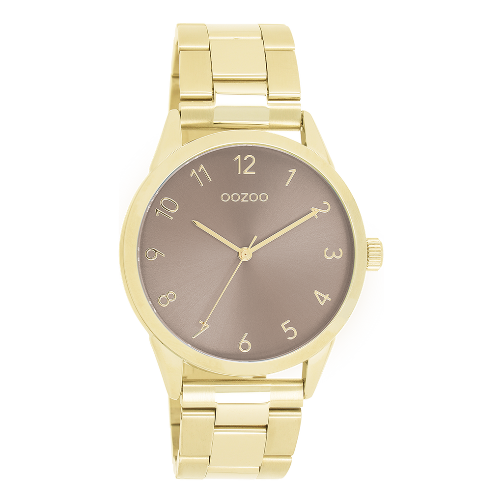 Gold coloured OOZOO watch with gold coloured stainless steel bracelet - C11425